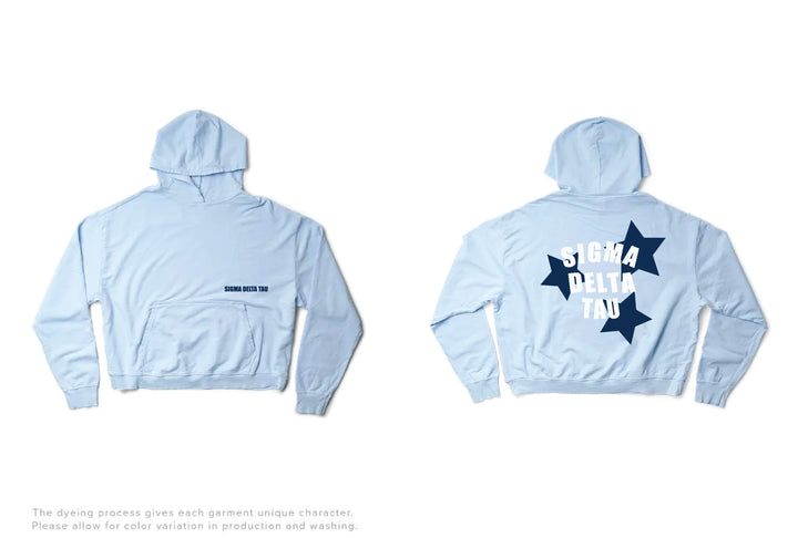 Arctic Blue Star Light Weight Sorority Hoodie