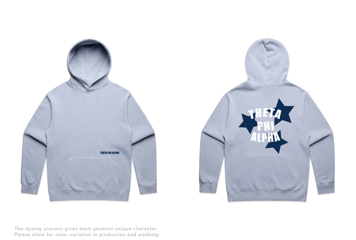 Faded Blue Star Heavy Weight Sorority Hoodie
