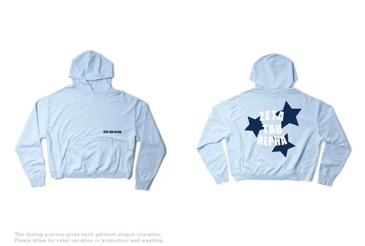 Arctic Blue Star Light Weight Sorority Hoodie