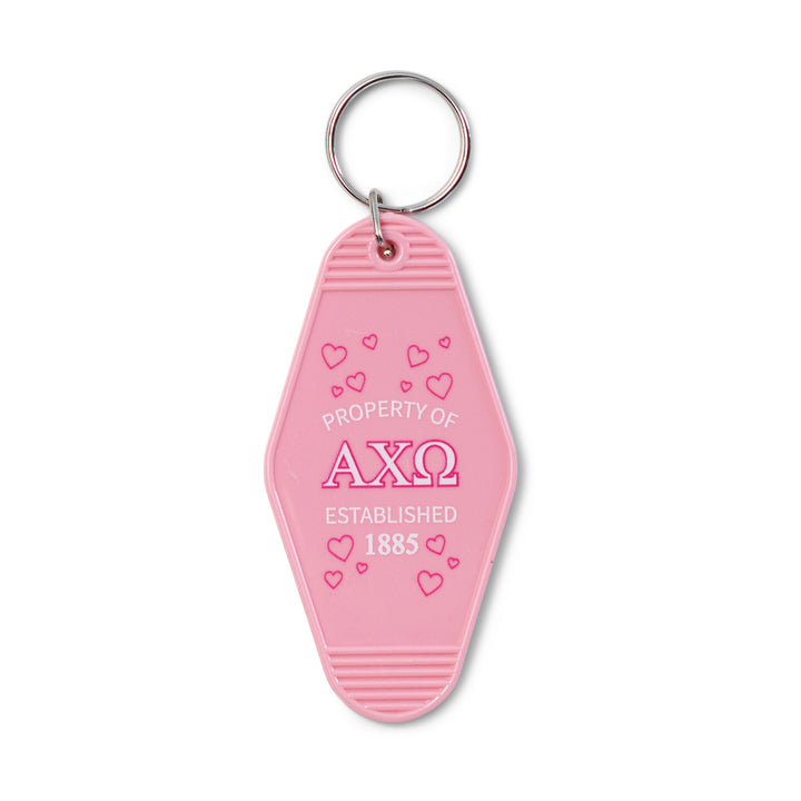 Pink Property Of Sorority Keychain