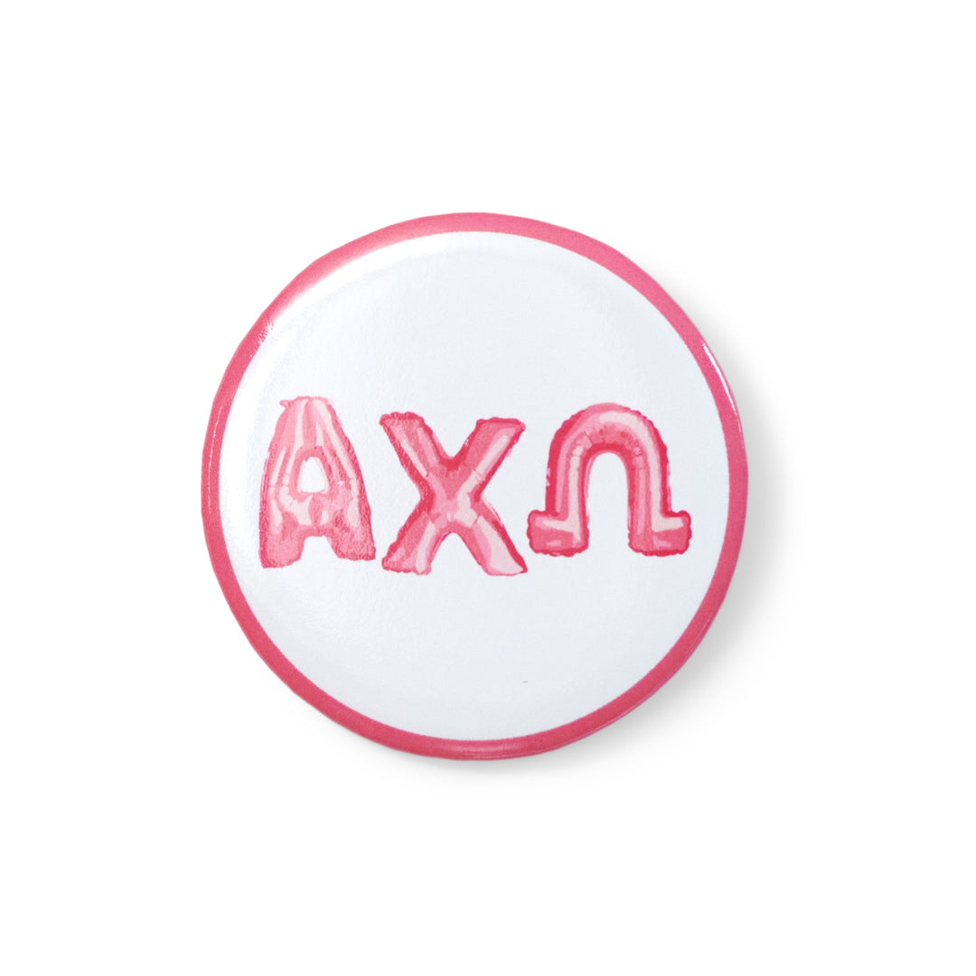 Balloon Greek Letters Sorority Button