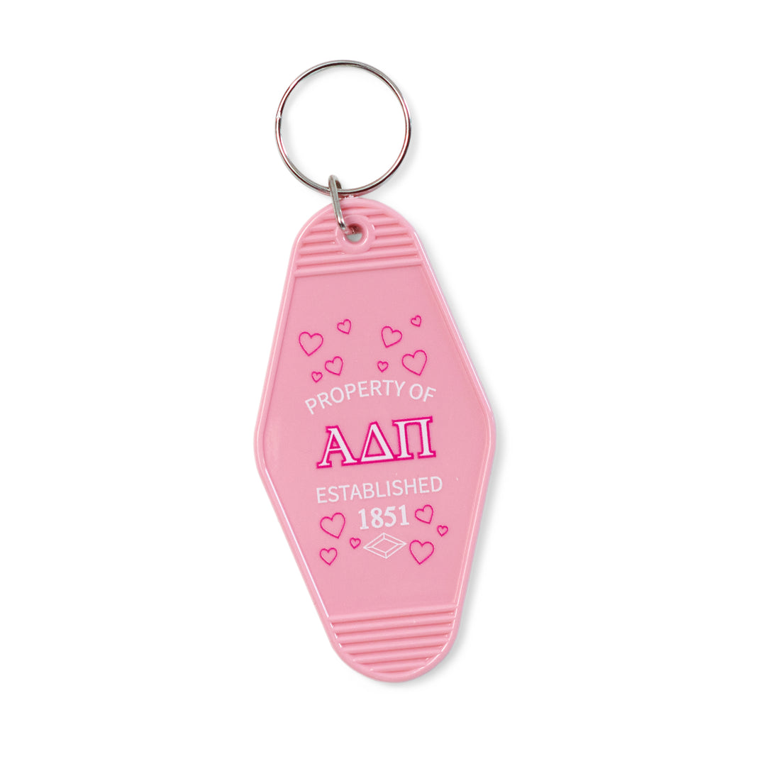 Pink Property Of Sorority Keychain