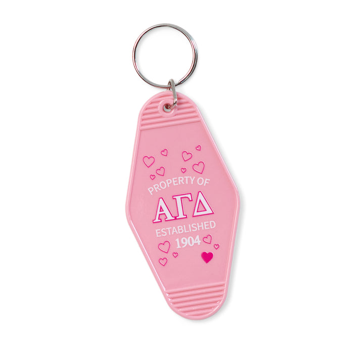 Pink Property Of Sorority Keychain