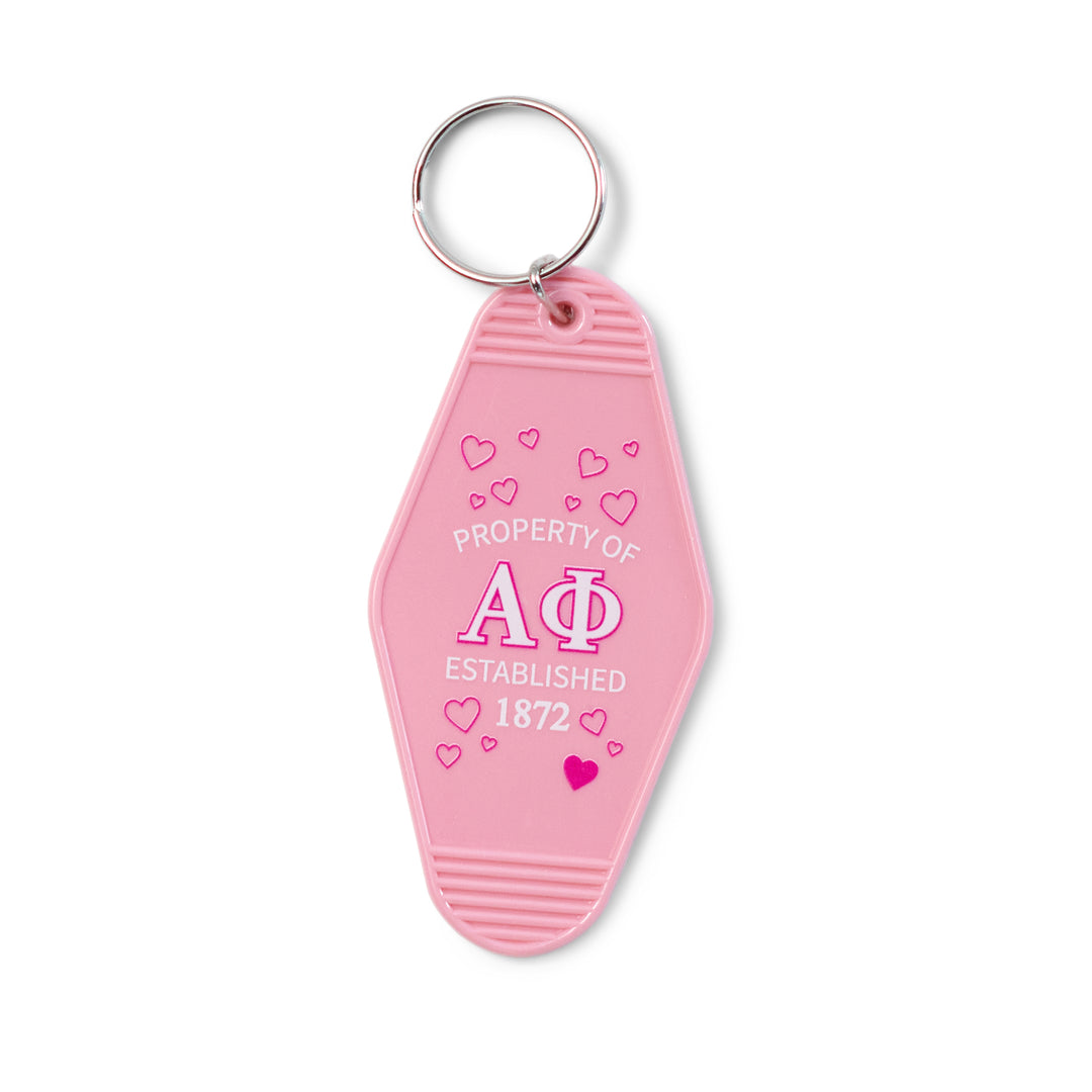 Pink Property Of Sorority Keychain