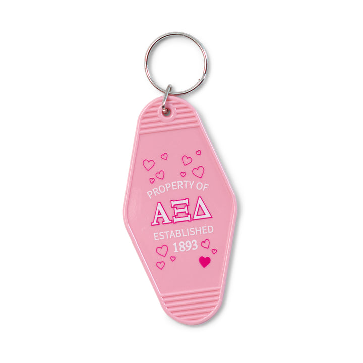 Pink Property Of Sorority Keychain