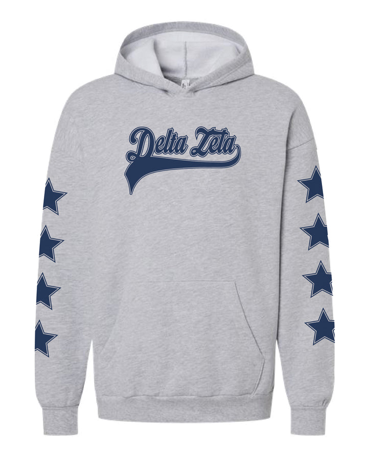 Star Sleeve Baseball Sorority Hoodie 2XL