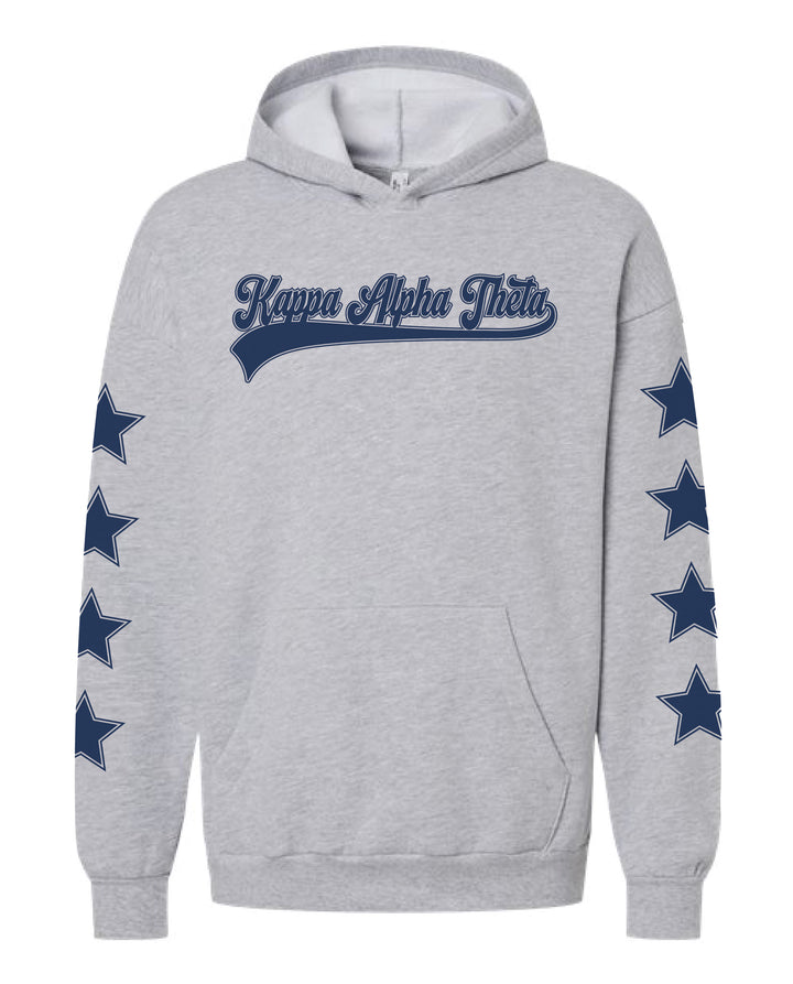 Star Sleeve Baseball Sorority Hoodie 2XL