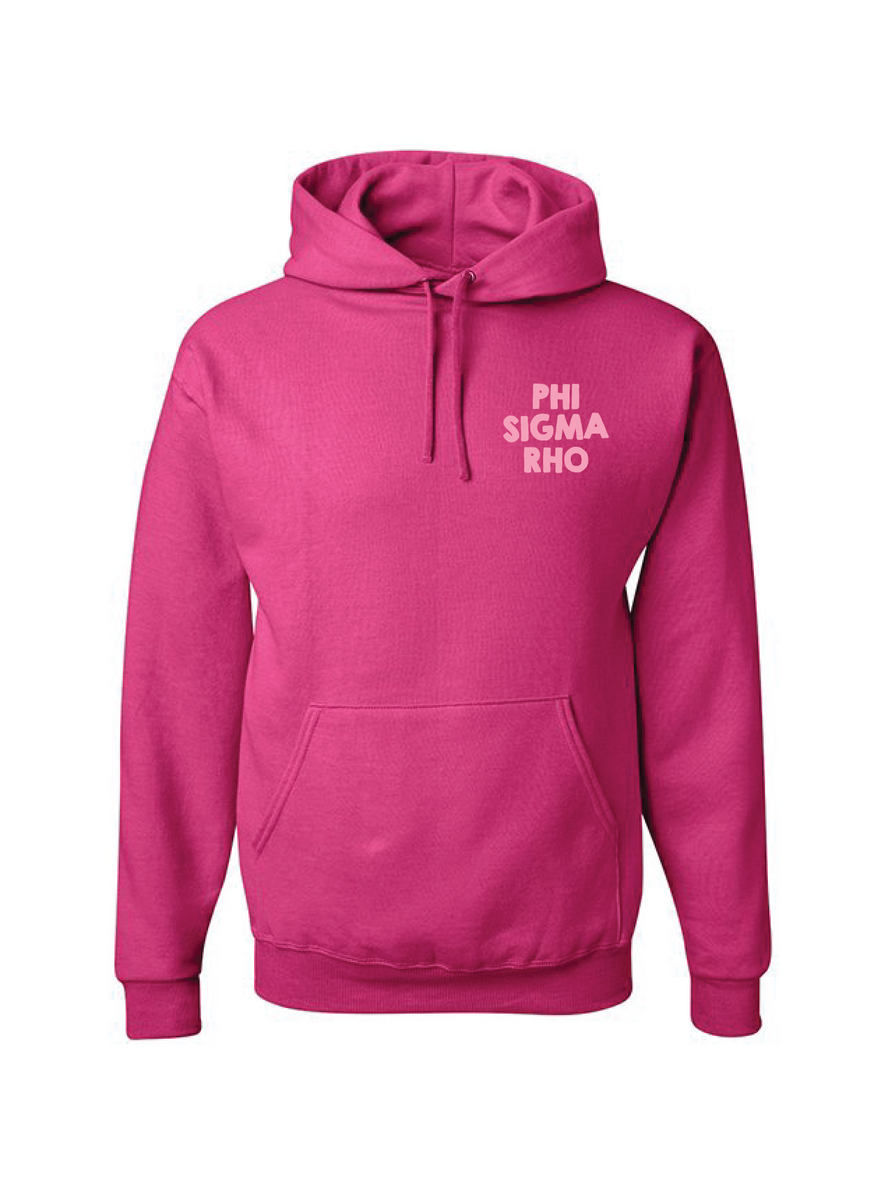 Phi Sigma Rho Pink Heart Hoodie