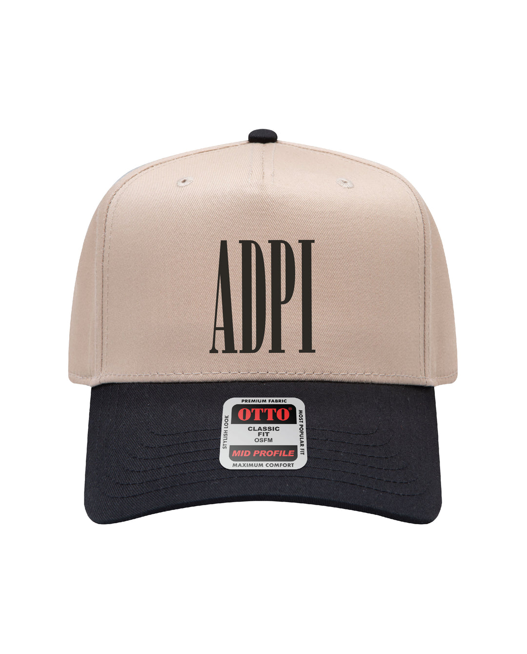 Embroidered Sorority Black/Khaki Hat