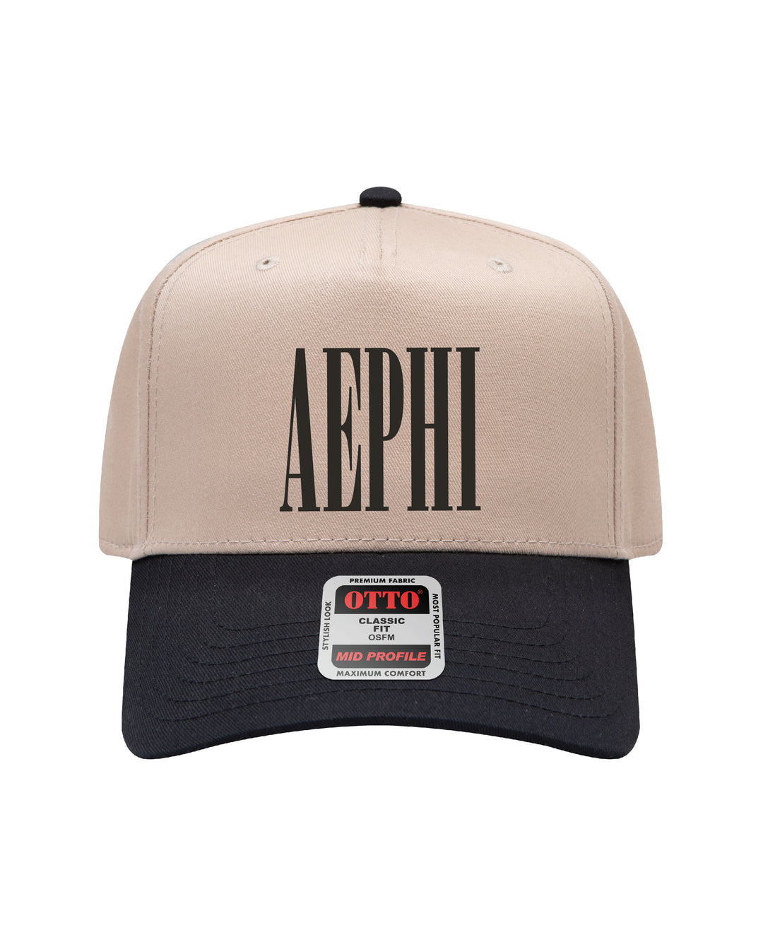 Embroidered Sorority Black/Khaki Hat