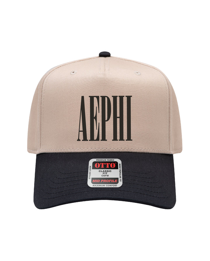 Embroidered Sorority Black/Khaki Hat
