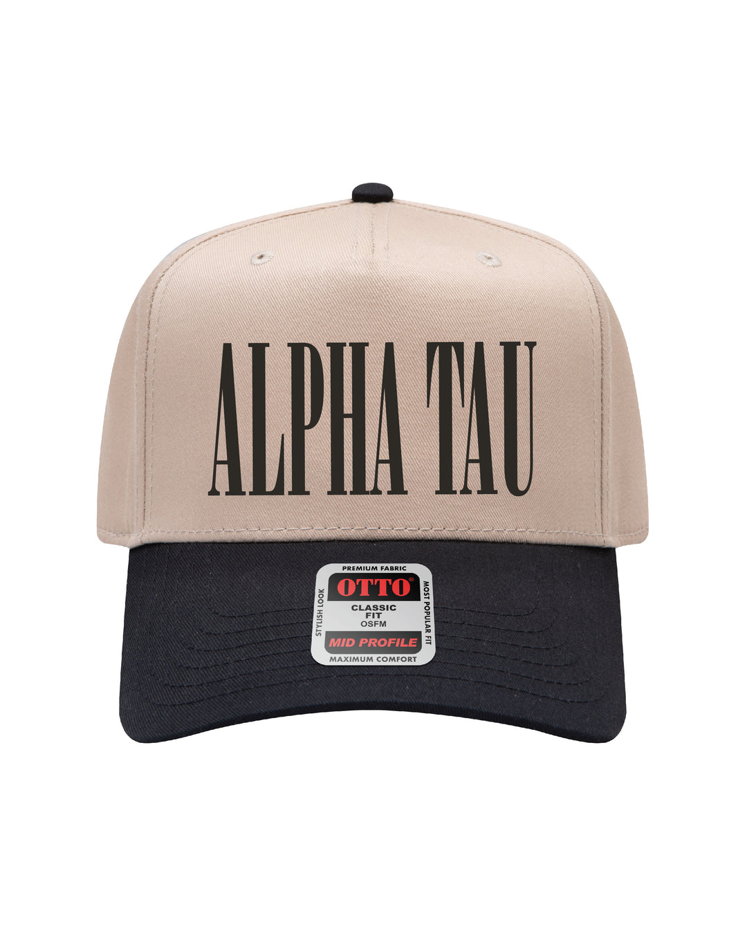Embroidered Sorority Black/Khaki Hat