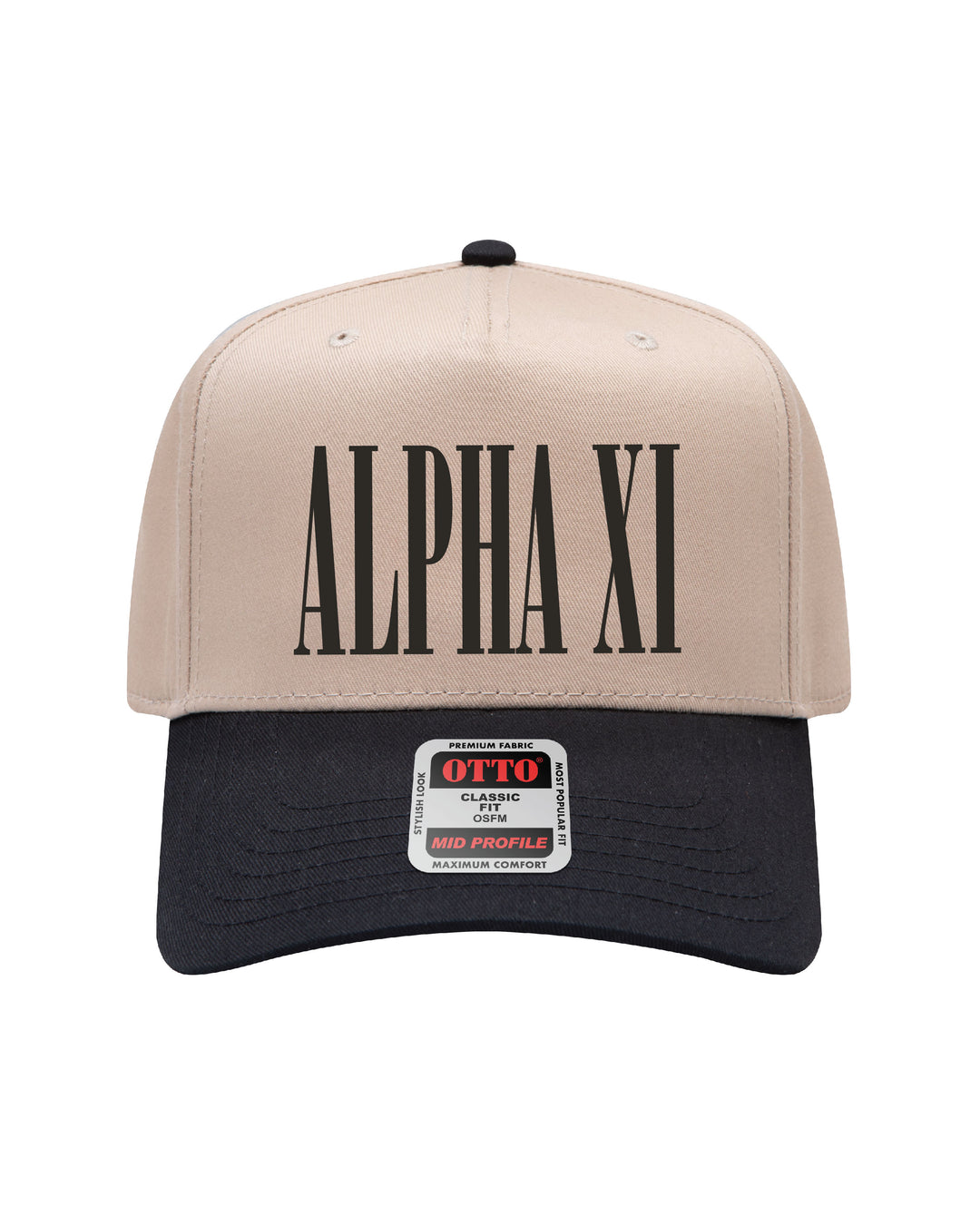 Embroidered Sorority Black/Khaki Hat