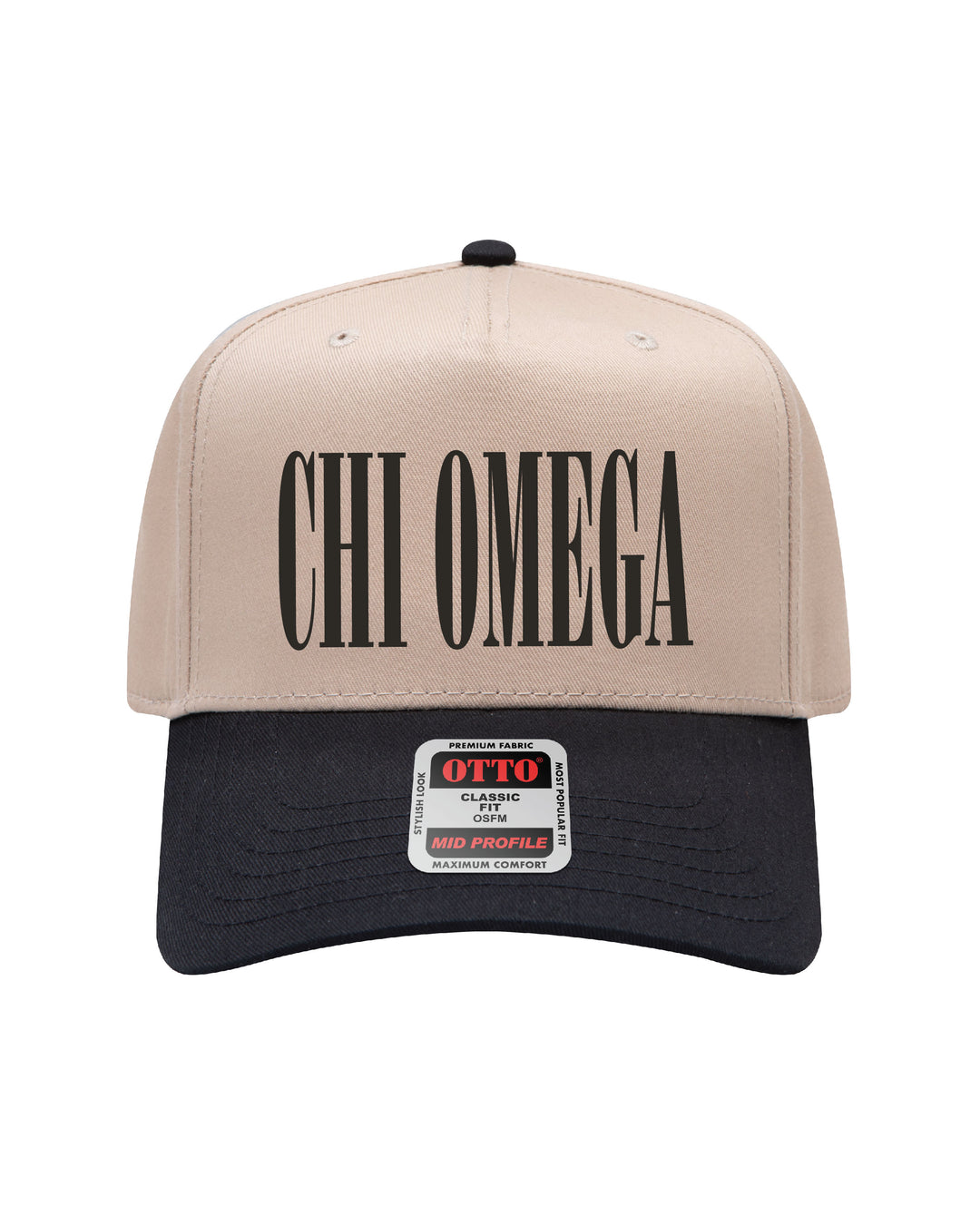 Embroidered Sorority Black/Khaki Hat