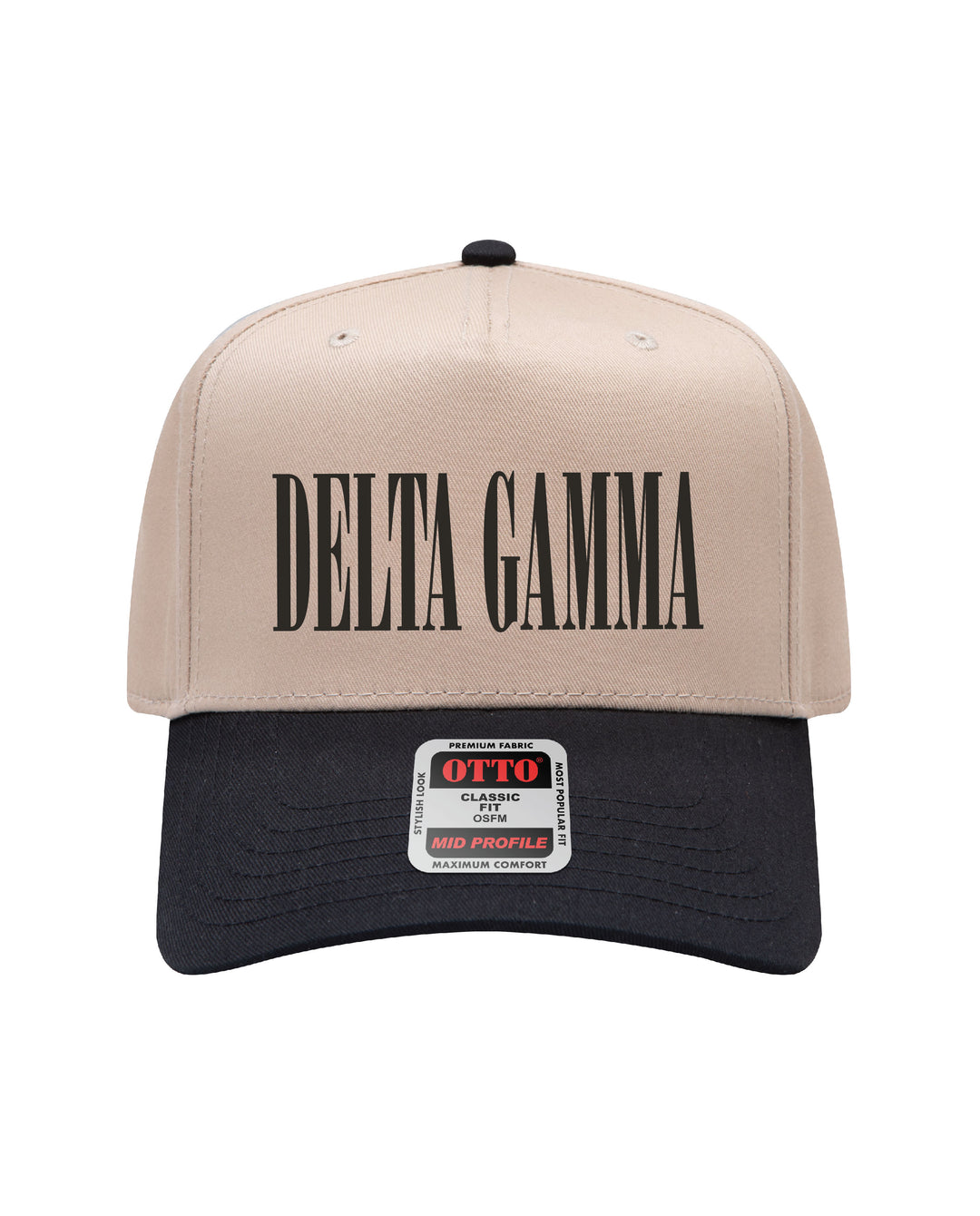 Embroidered Sorority Black/Khaki Hat