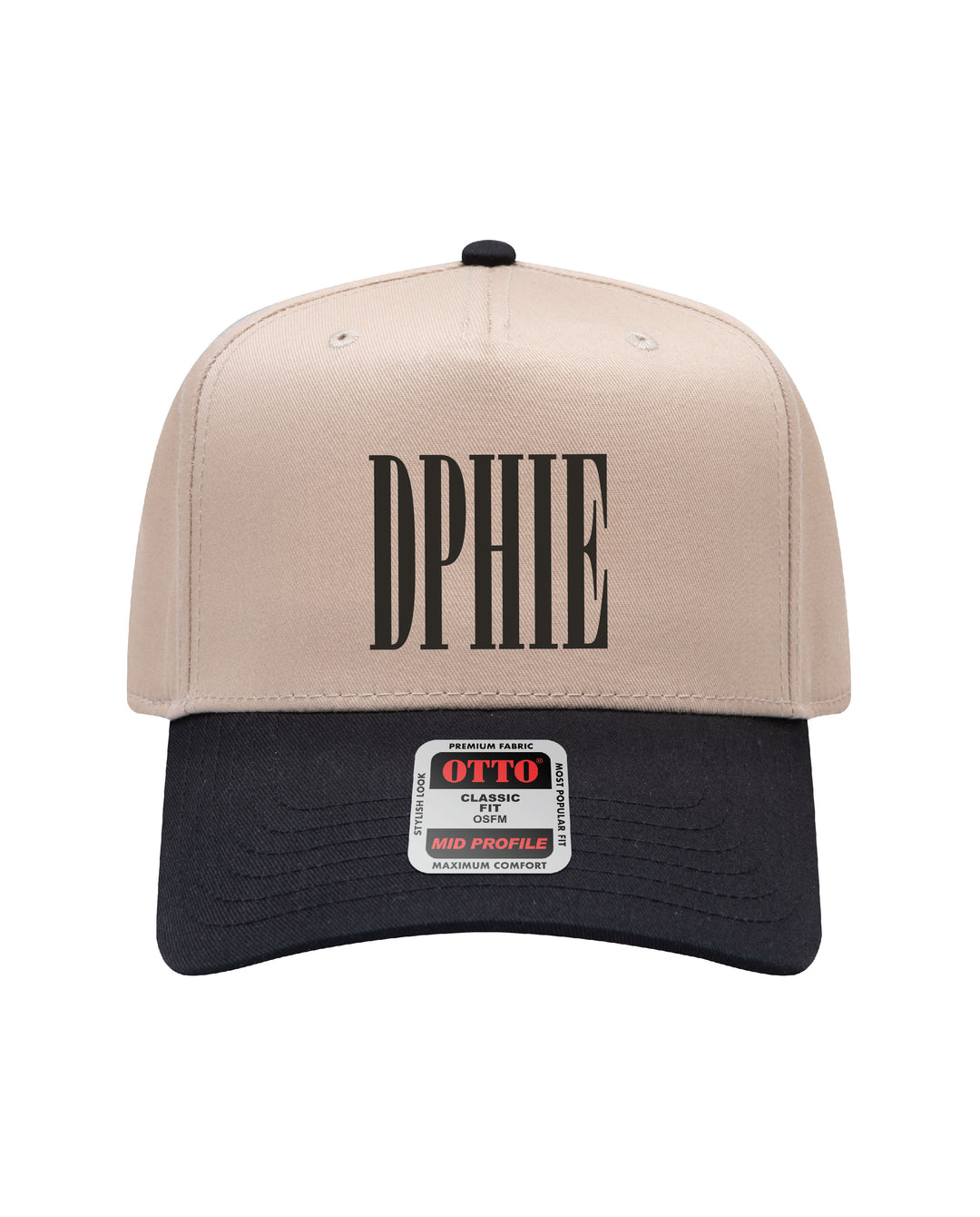 Embroidered Sorority Black/Khaki Hat