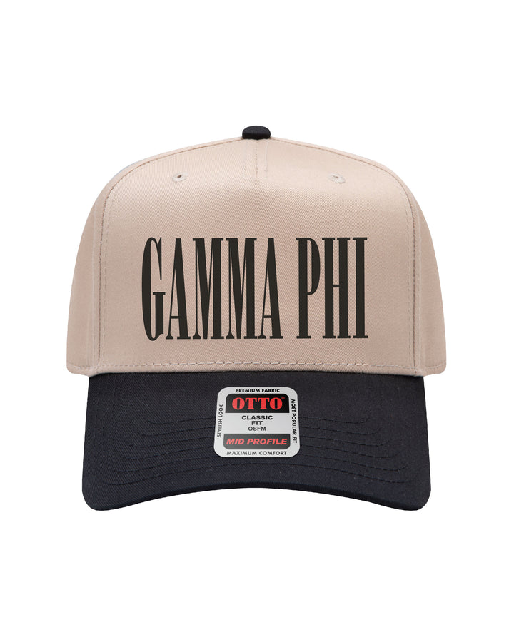 Embroidered Sorority Black/Khaki Hat