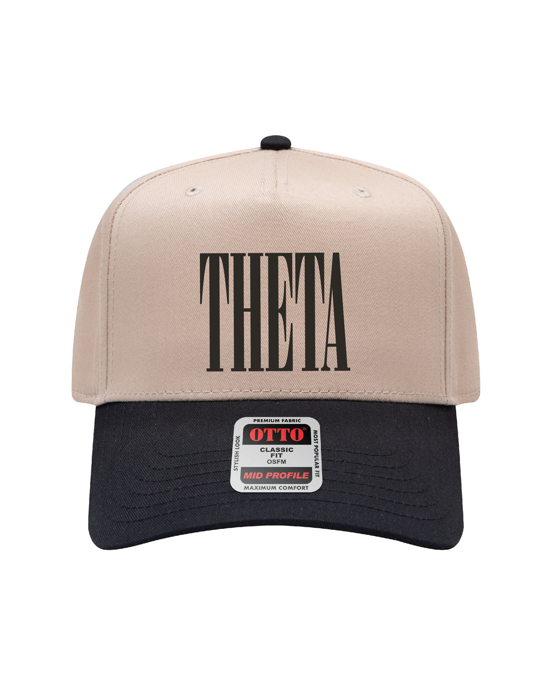 Embroidered Sorority Black/Khaki Hat