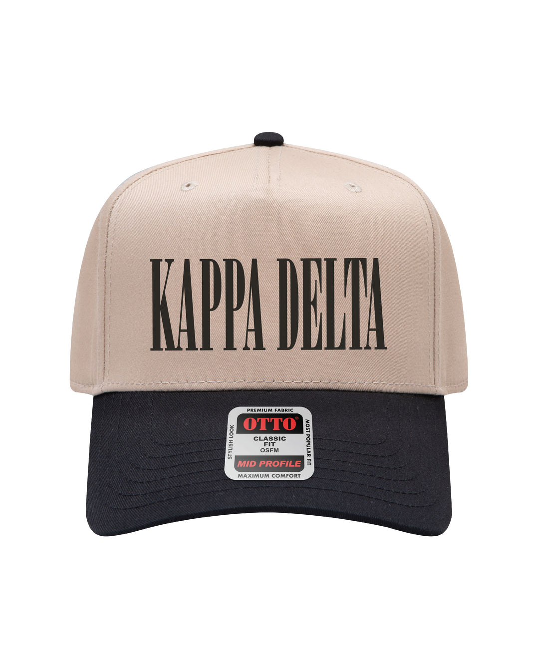 Embroidered Sorority Black/Khaki Hat