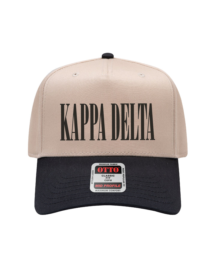 Embroidered Sorority Black/Khaki Hat