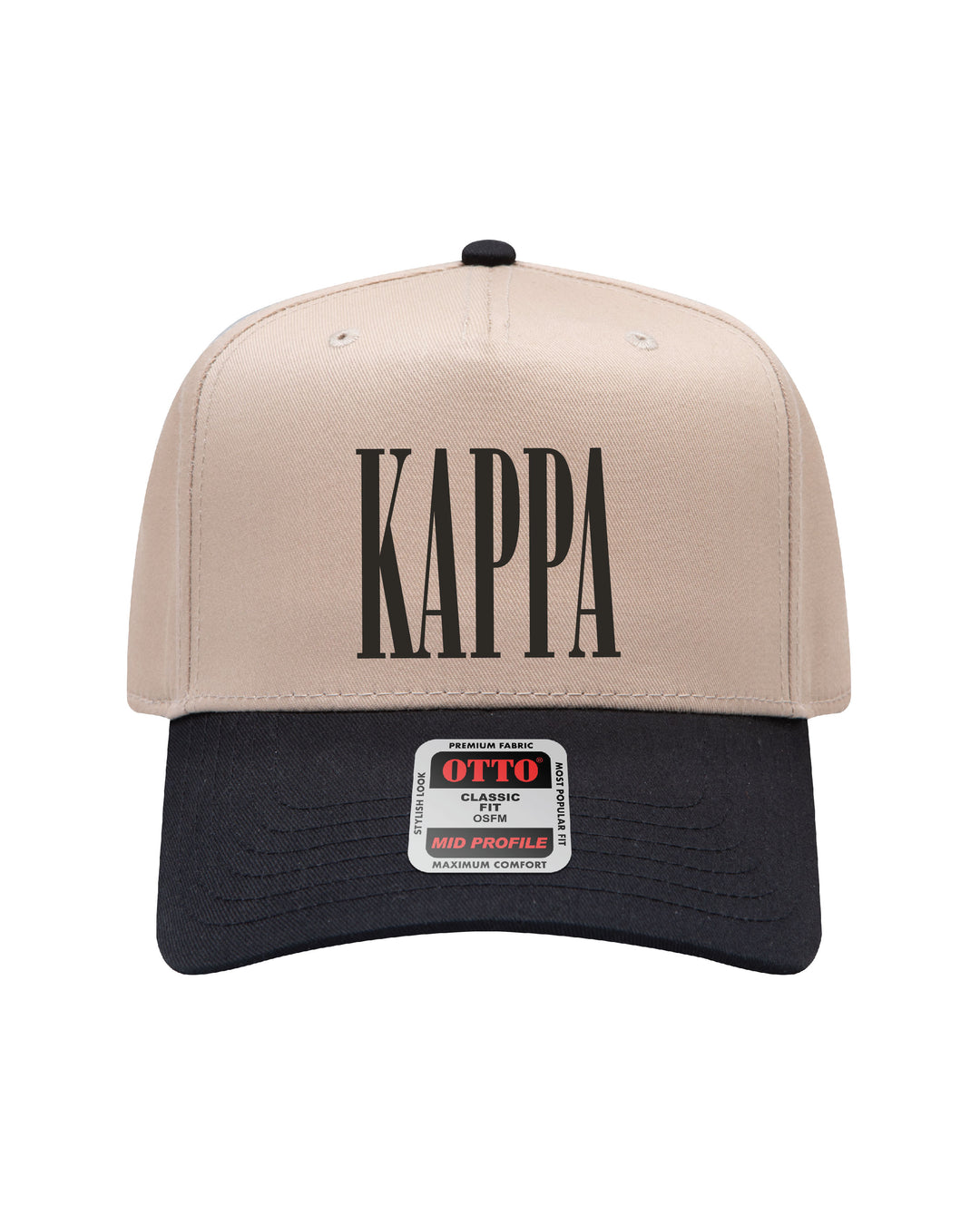 Embroidered Sorority Black/Khaki Hat