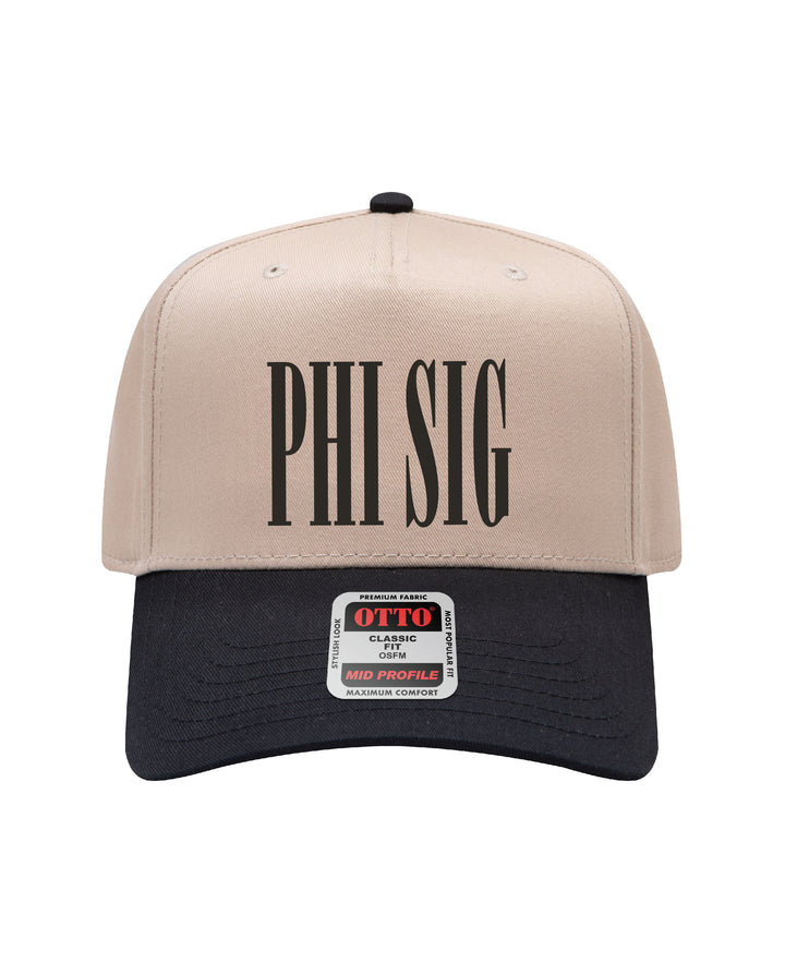Embroidered Sorority Black/Khaki Hat