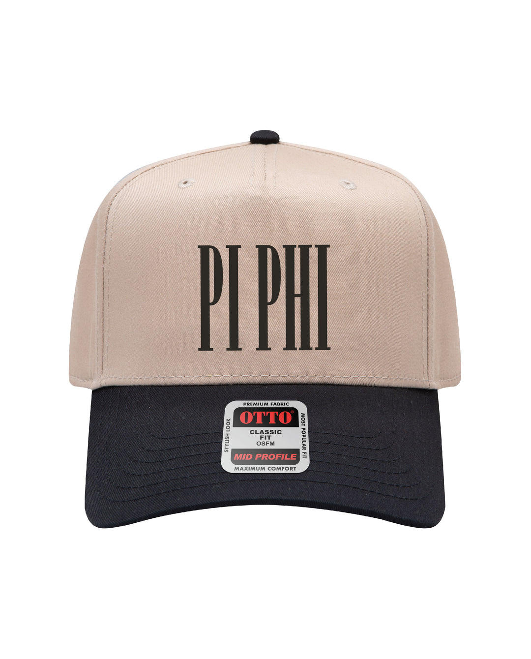 Embroidered Sorority Black/Khaki Hat