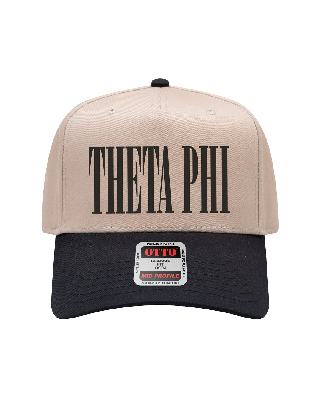 Embroidered Sorority Black/Khaki Hat