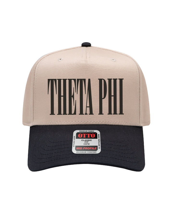 Embroidered Sorority Black/Khaki Hat