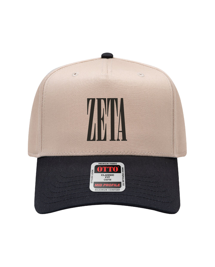 Embroidered Sorority Black/Khaki Hat