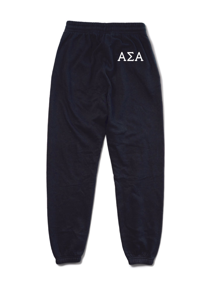 Black Greek Letter Joggers - 2XL