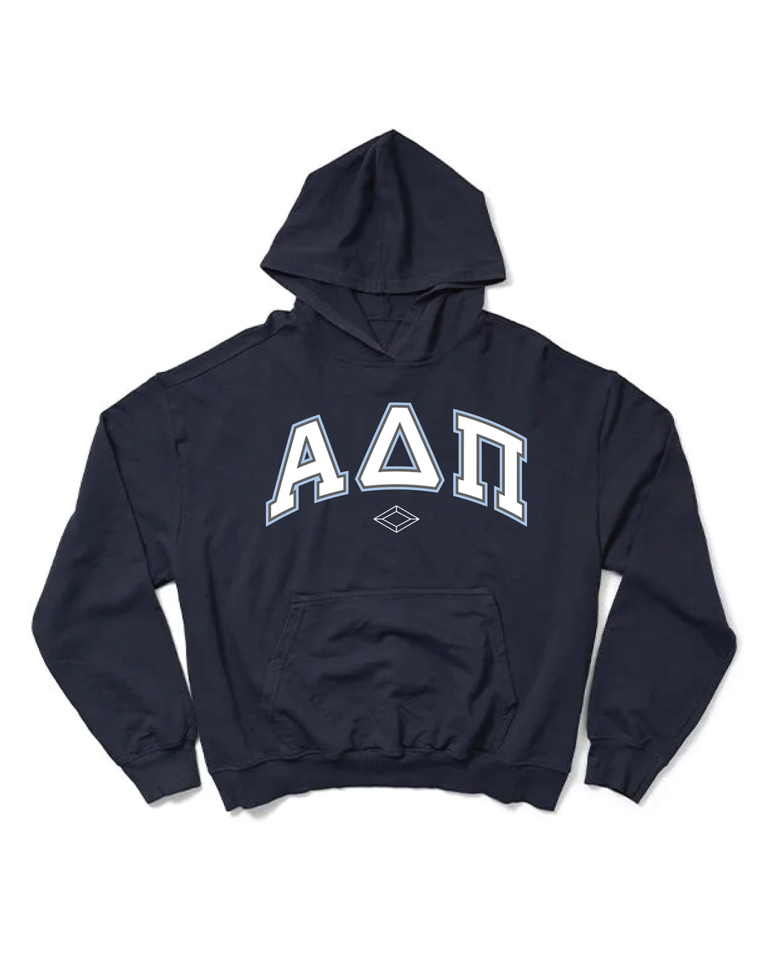 Block Letter Midnight Sky Light Weight Sorority Hoodie