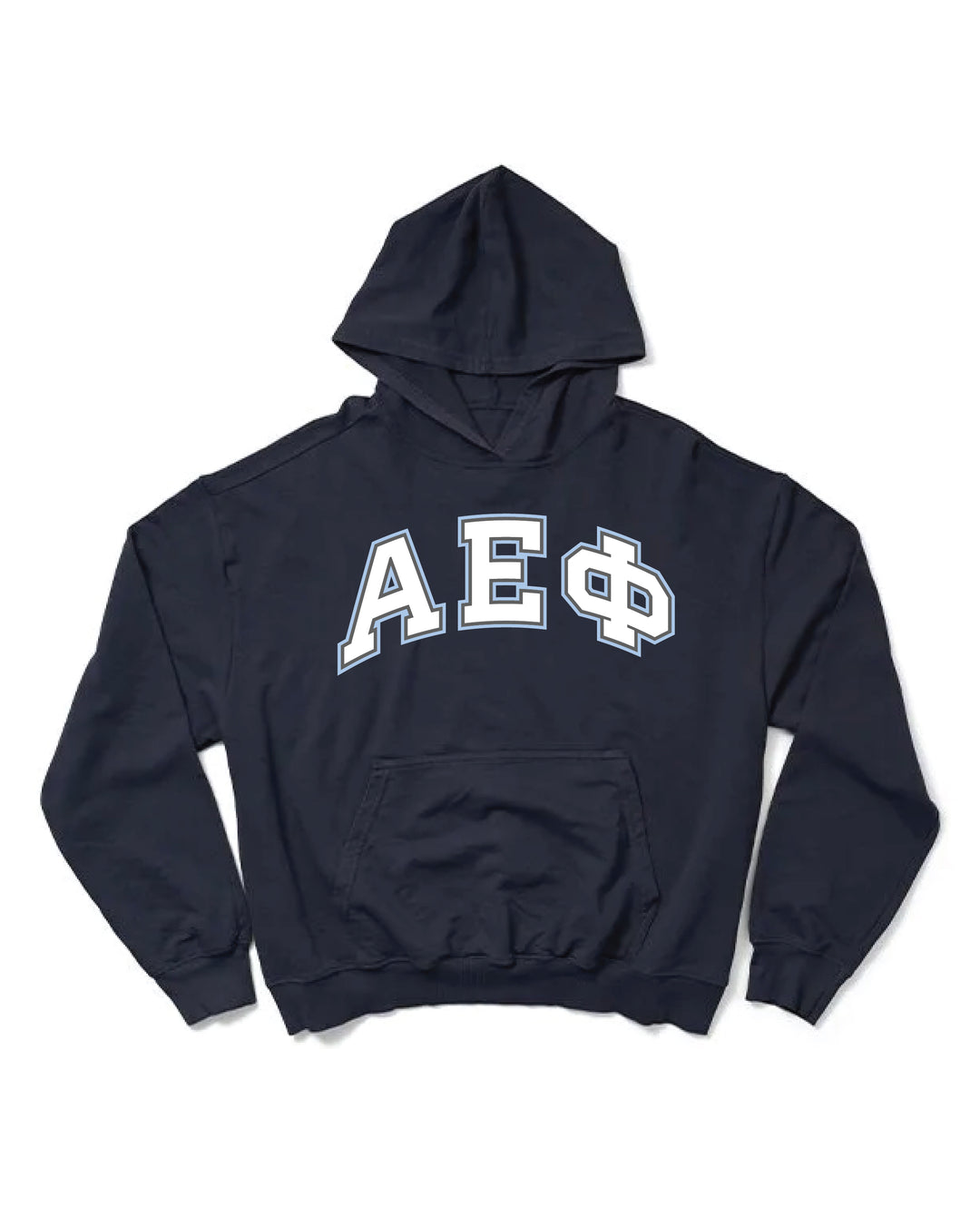 Block Letter Midnight Sky Light Weight Sorority Hoodie