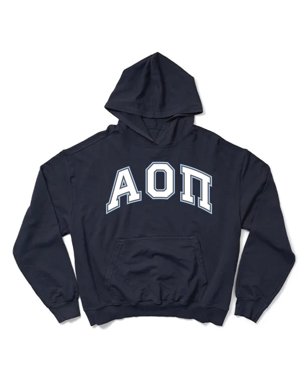 Block Letter Midnight Sky Light Weight Sorority Hoodie