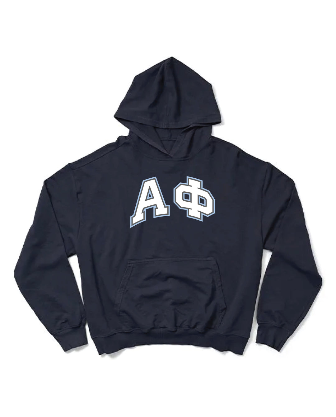 Block Letter Midnight Sky Light Weight Sorority Hoodie