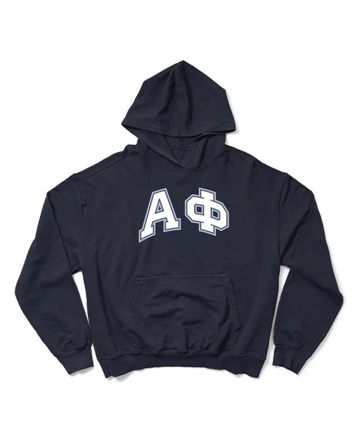 Block Letter Midnight Sky Light Weight Sorority Hoodie