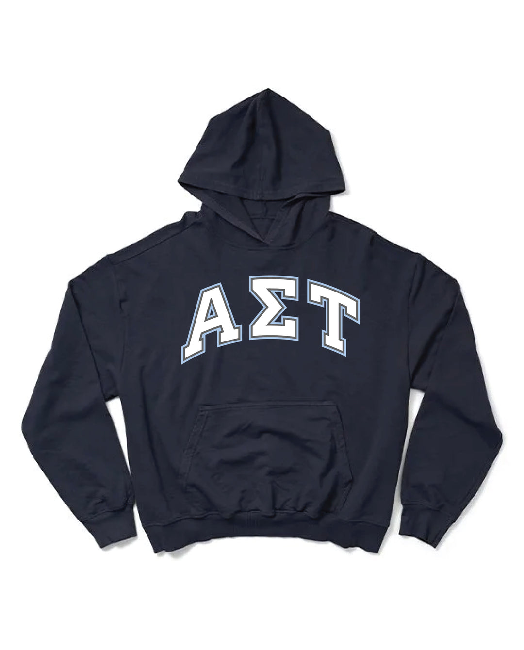 Block Letter Midnight Sky Light Weight Sorority Hoodie