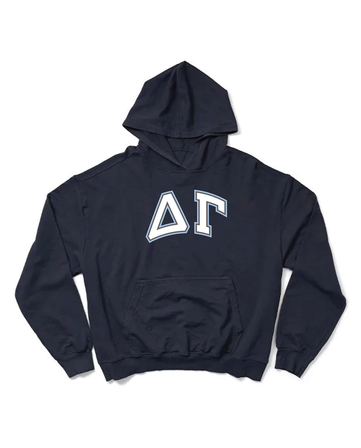 Block Letter Midnight Sky Light Weight Sorority Hoodie