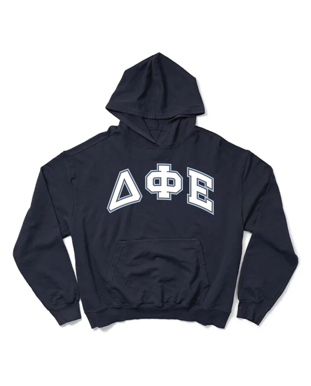 Block Letter Midnight Sky Light Weight Sorority Hoodie