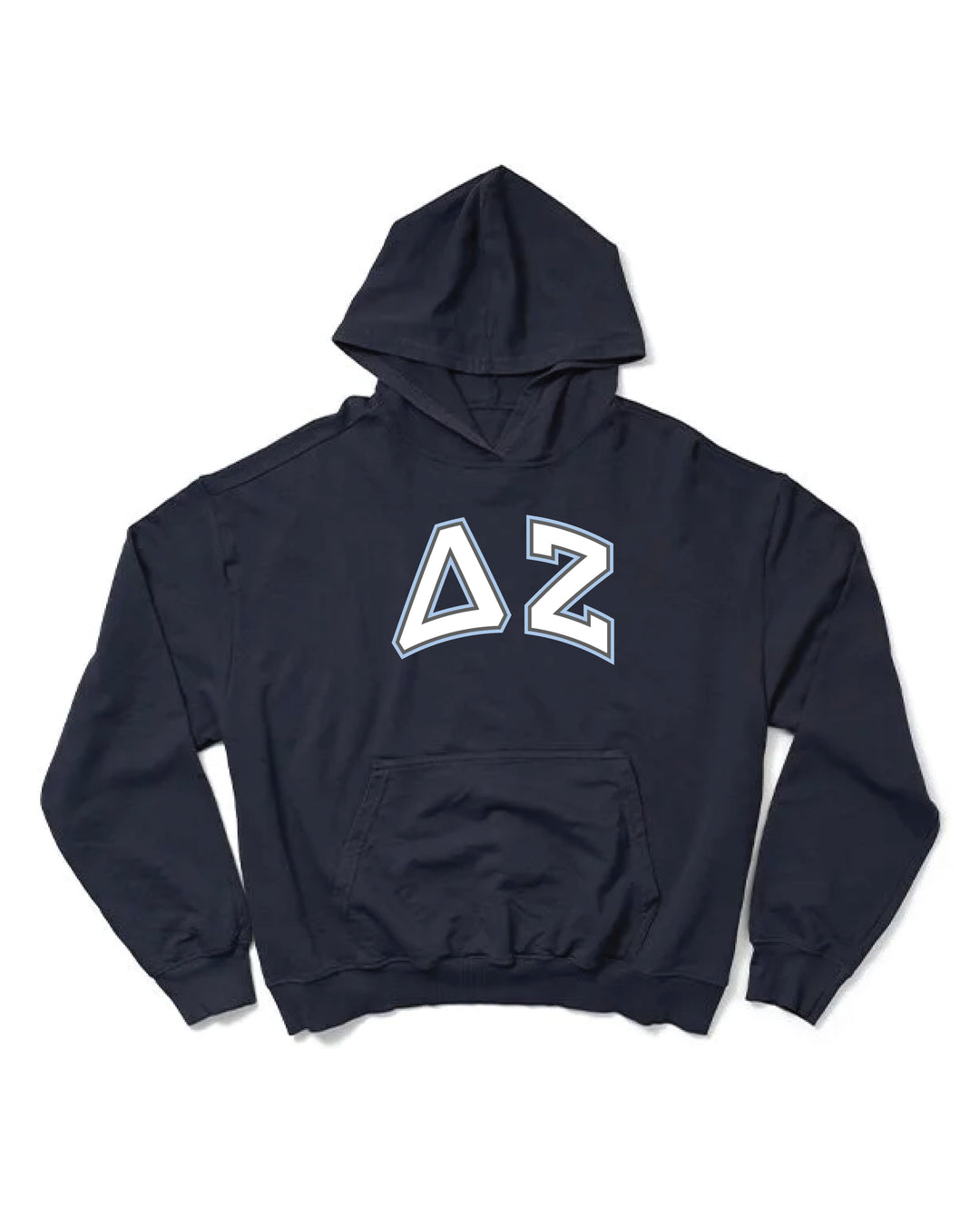 Block Letter Midnight Sky Light Weight Sorority Hoodie
