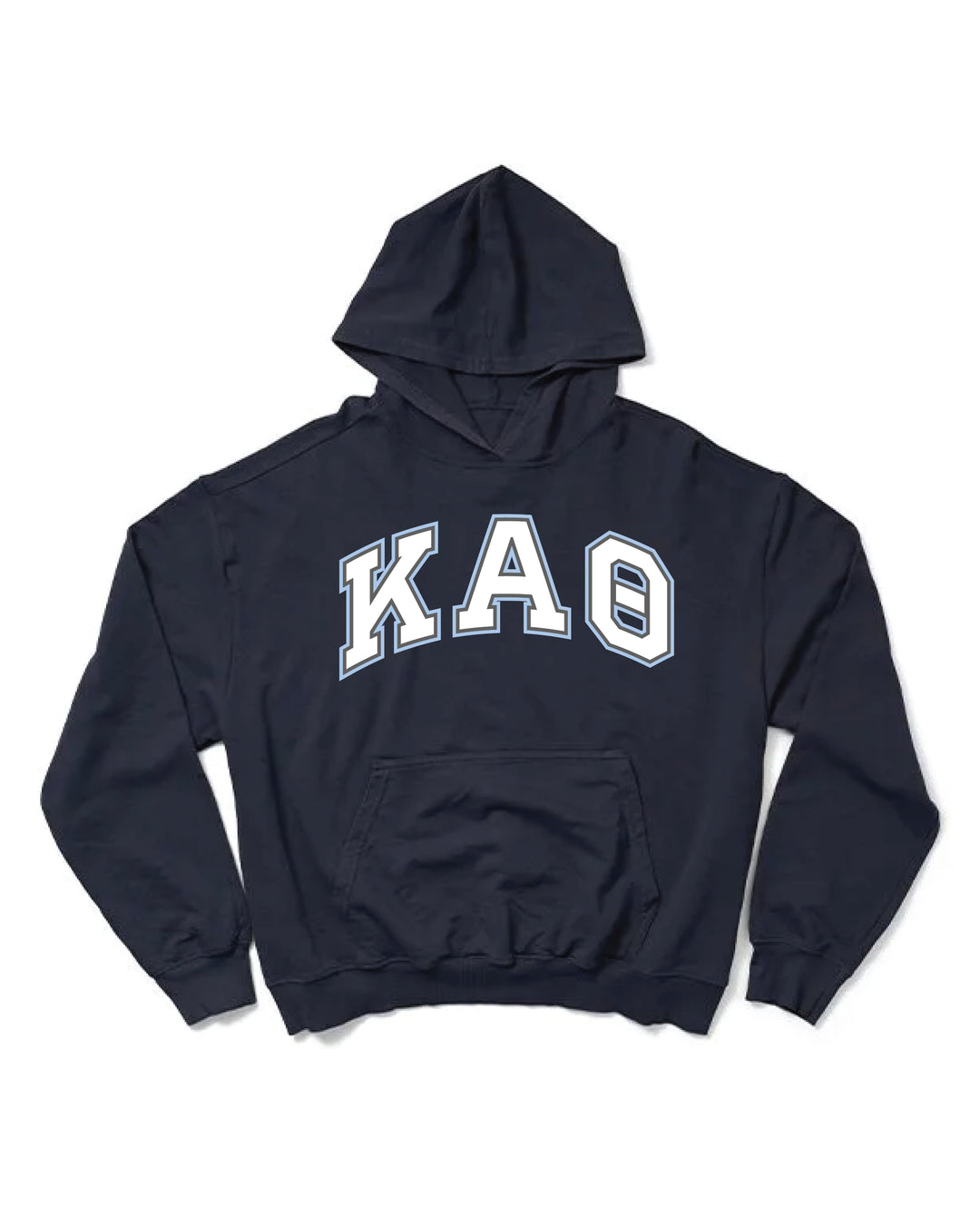 Block Letter Midnight Sky Light Weight Sorority Hoodie