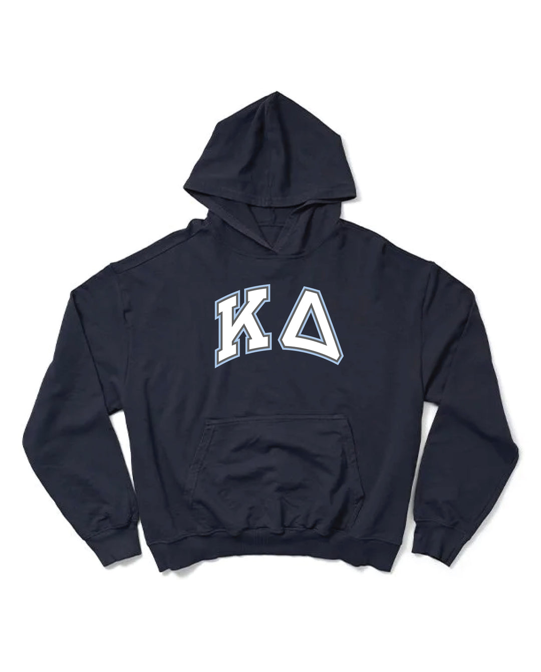 Block Letter Midnight Sky Light Weight Sorority Hoodie