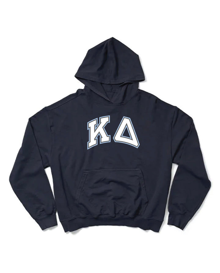 Block Letter Midnight Sky Light Weight Sorority Hoodie