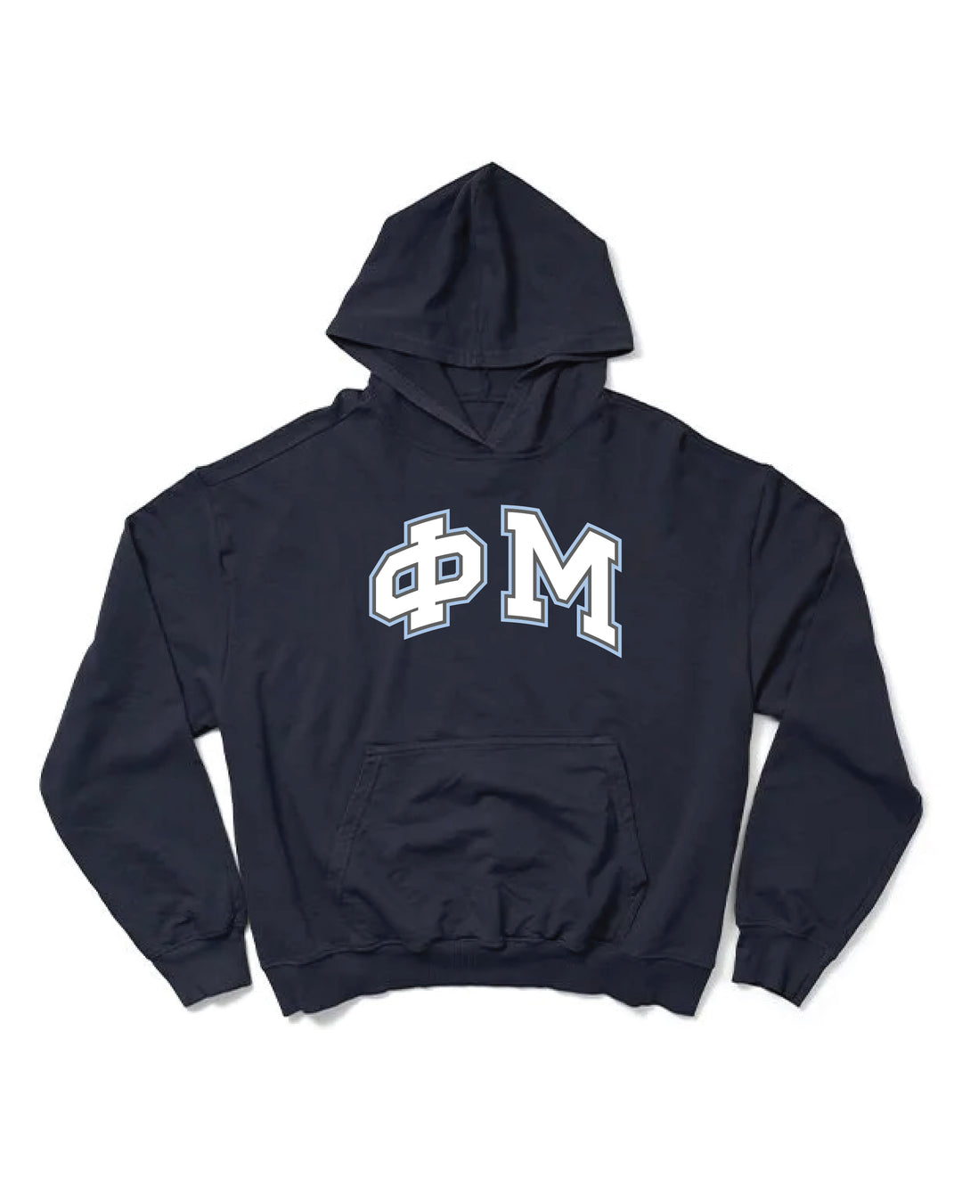 Block Letter Midnight Sky Light Weight Sorority Hoodie