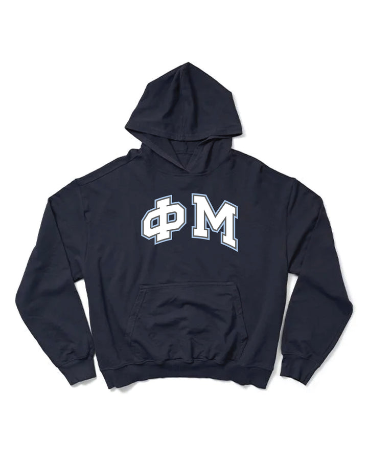 Block Letter Midnight Sky Light Weight Sorority Hoodie