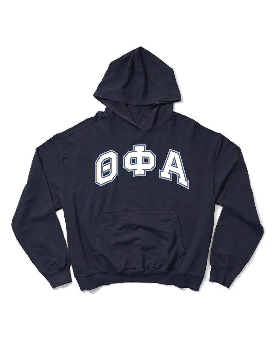 Block Letter Midnight Sky Light Weight Sorority Hoodie