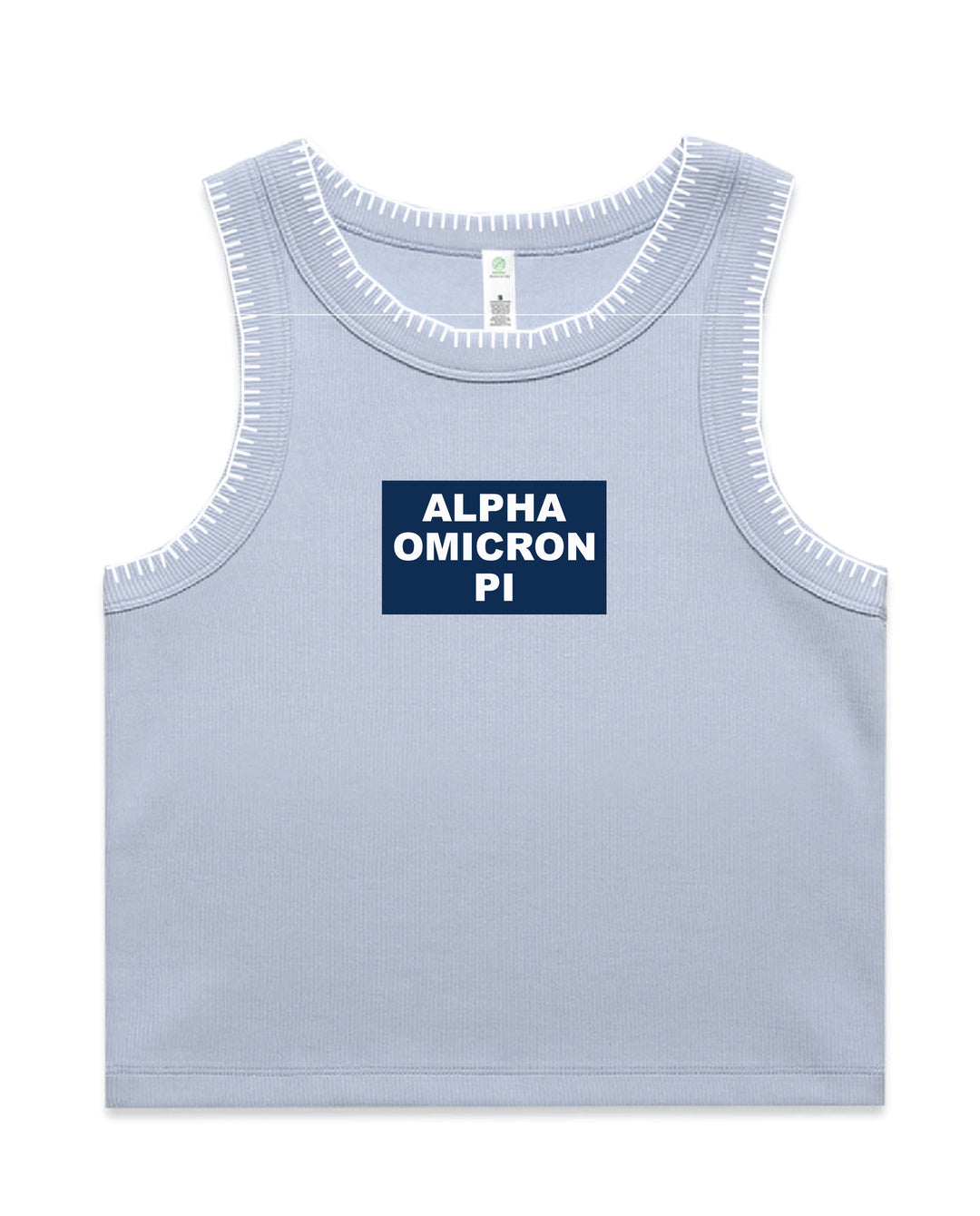 Block Letter Sorority Stitch Tank
