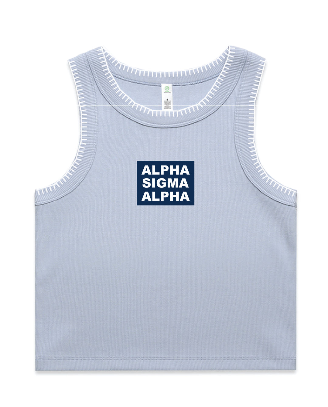Block Letter Sorority Stitch Tank