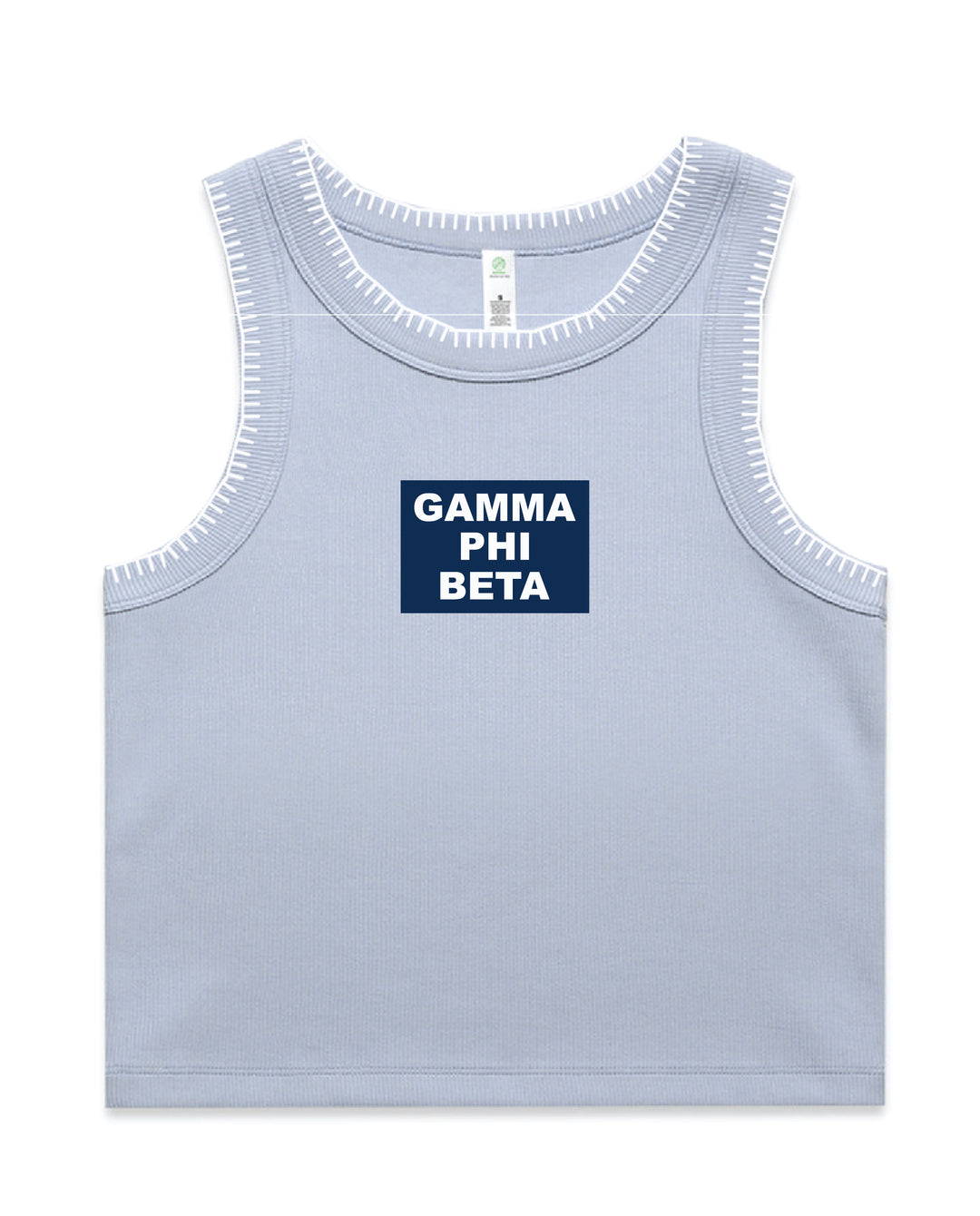 Block Letter Sorority Stitch Tank