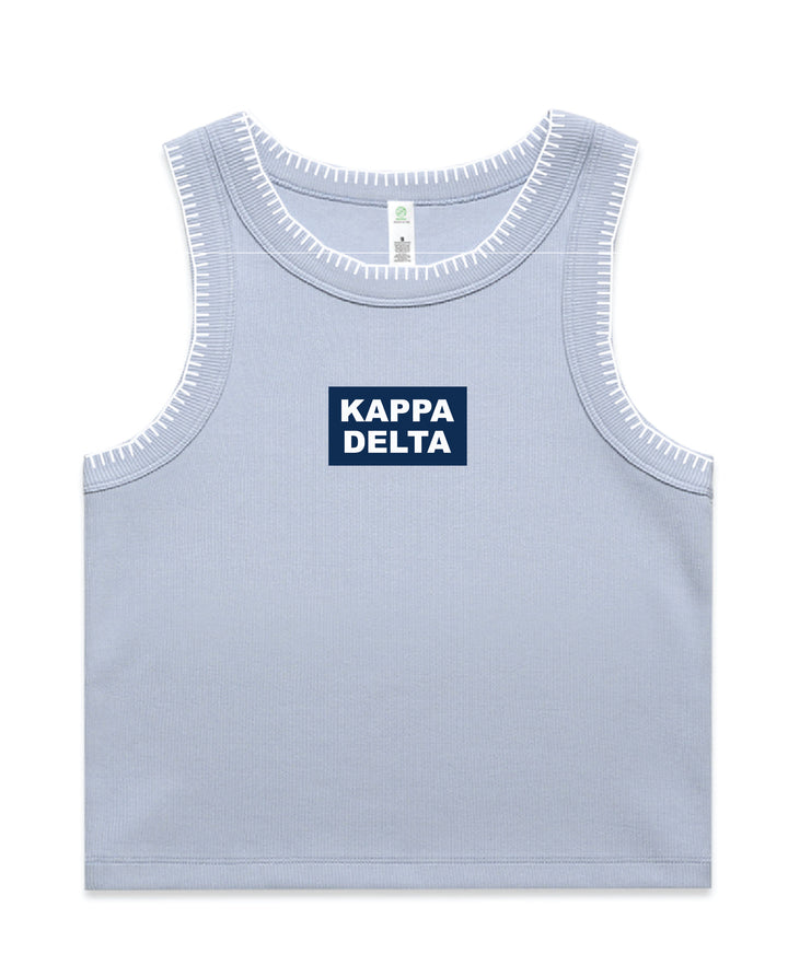 Block Letter Sorority Stitch Tank